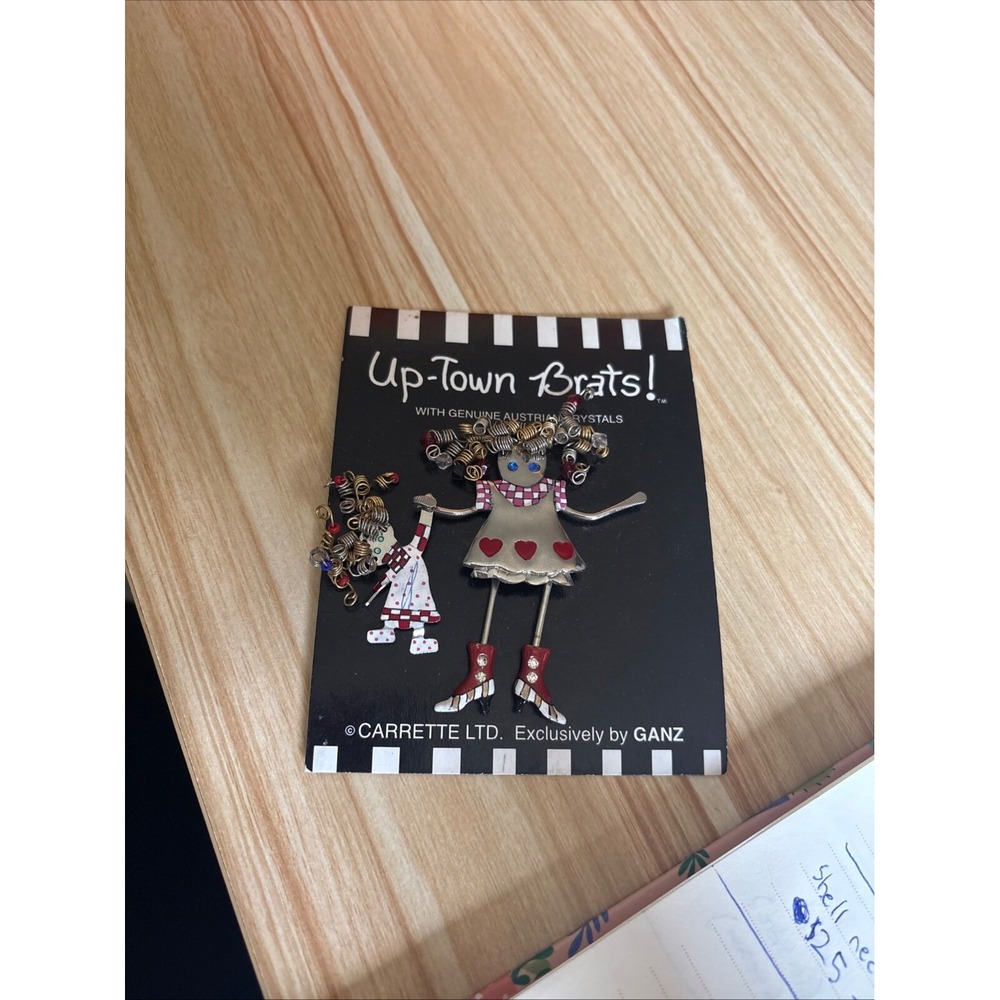 Up-Town Brats Genuine Austrian Crystals Pin By Ganz